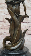 Bronze Art Nouveau Lady Sculpture by Kassin