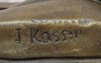 Bronze Art Nouveau Lady Sculpture by Kassin