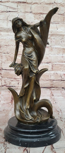 Bronze Art Nouveau Lady Sculpture by Kassin