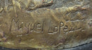 Bronze Julius Caesar Sculpture on Marble Base - Roman History Art