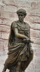 Roman Caesar Emperor Wreath & Tunic - Bronze Sculpture