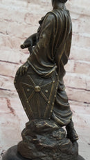 Roman Caesar Emperor Wreath & Tunic - Bronze Sculpture