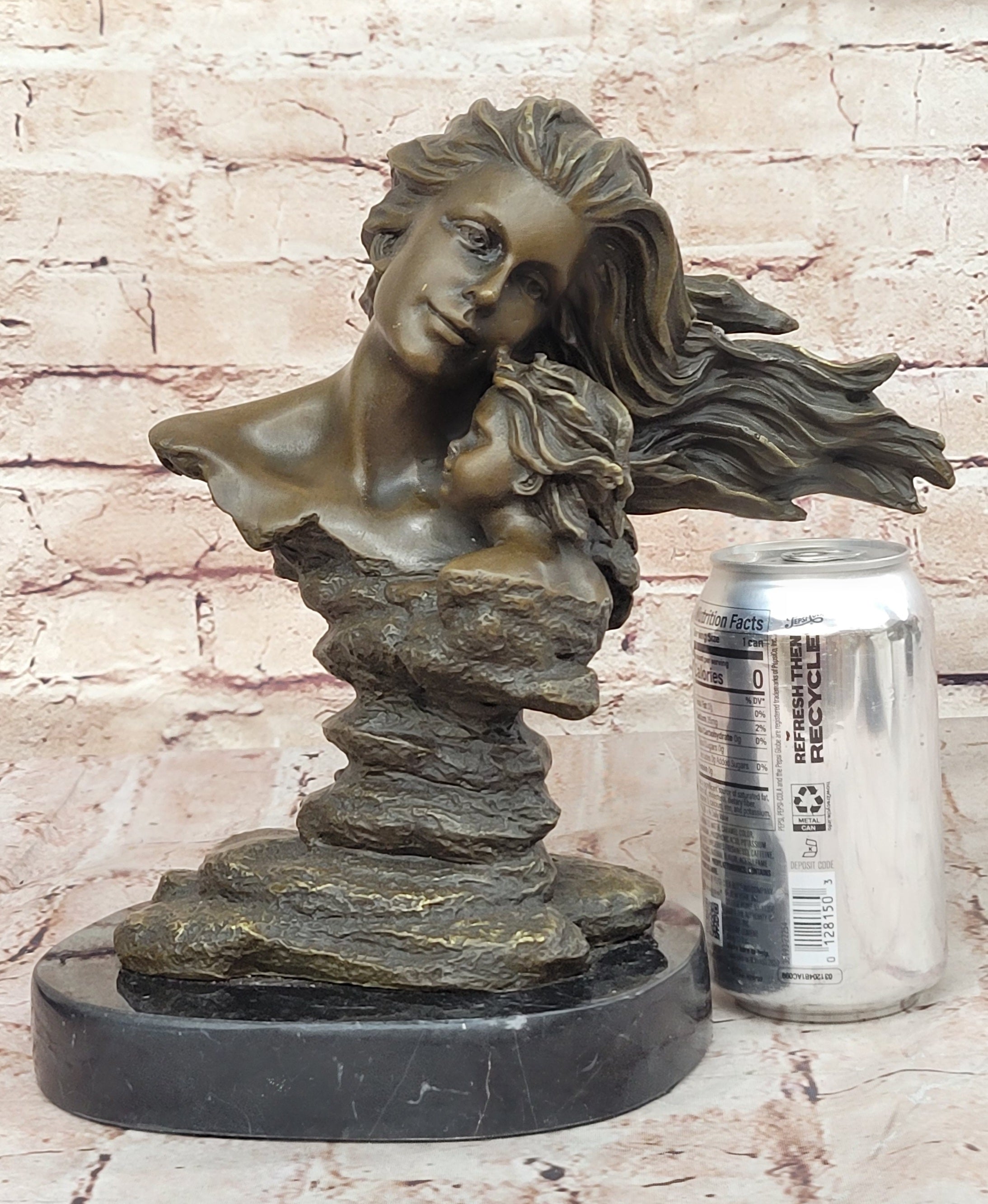 Mother and Child Bronze Sculpture Maternal Love