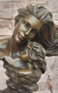 Mother and Child Bronze Sculpture Maternal Love