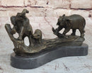 Three Elephants Family - Hot Cast Bronze Sculpture