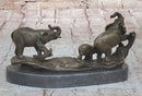 Three Elephants Family - Hot Cast Bronze Sculpture