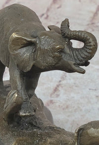 Three Elephants Family - Hot Cast Bronze Sculpture