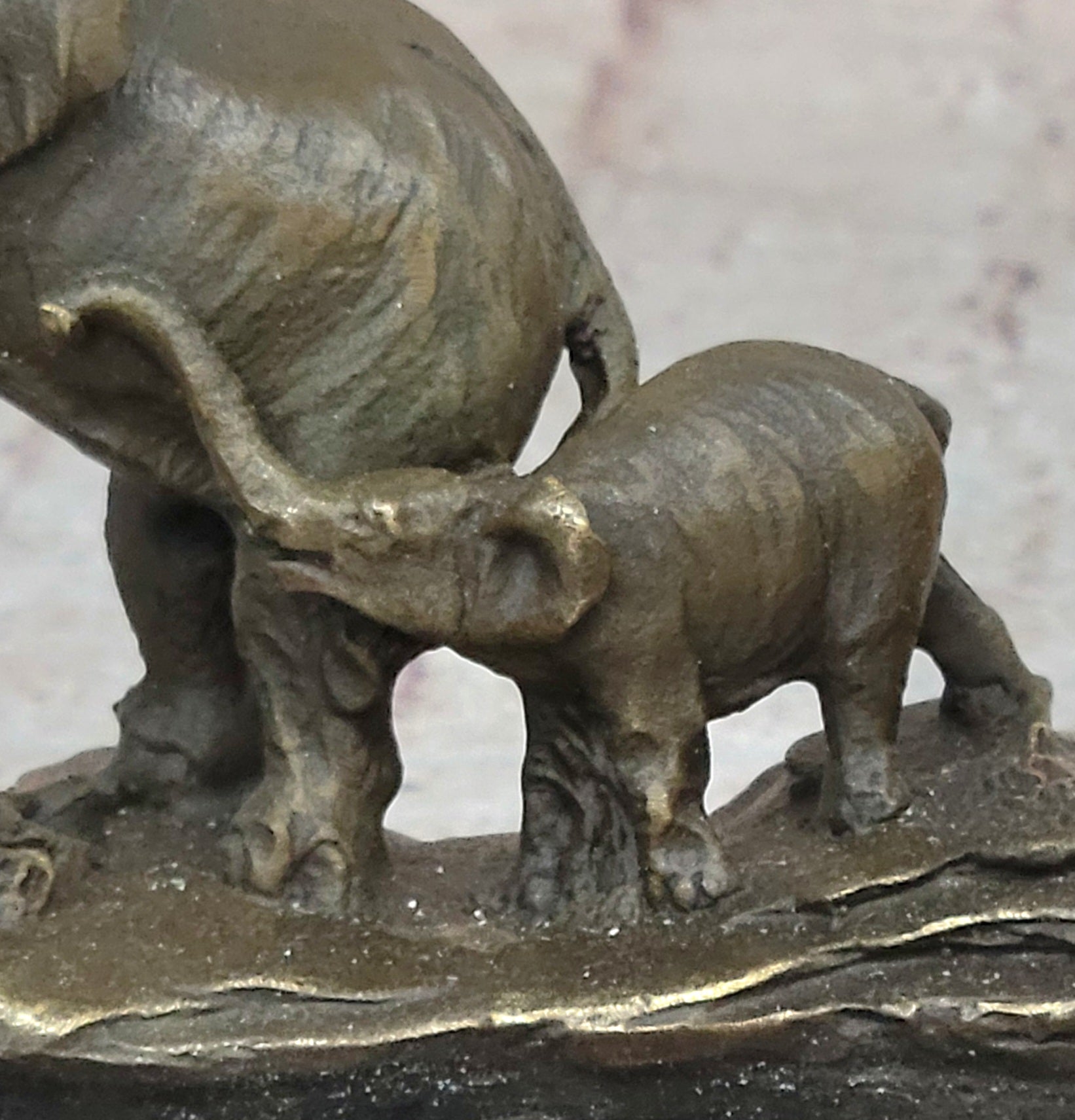 Three Elephants Family - Hot Cast Bronze Sculpture