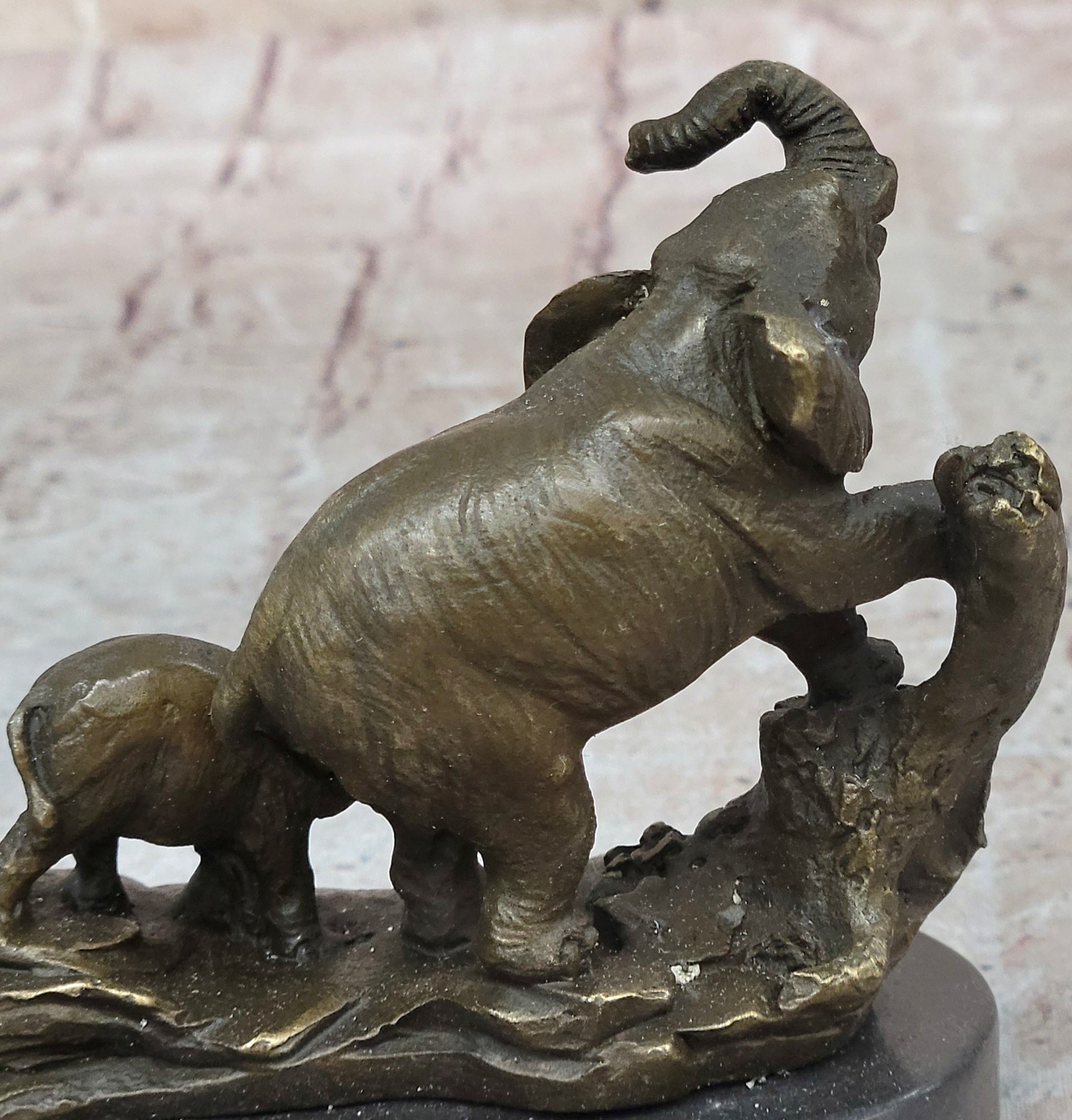 Three Elephants Family - Hot Cast Bronze Sculpture