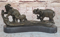 Three Elephants Family - Hot Cast Bronze Sculpture