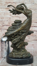 Abstract Art Nouveau Bronze Sculpture of Woman Dancing by Vitaleh