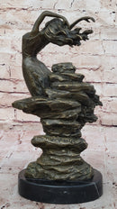 Abstract Art Nouveau Bronze Sculpture of Woman Dancing by Vitaleh