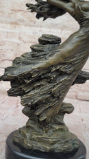 Abstract Art Nouveau Bronze Sculpture of Woman Dancing by Vitaleh