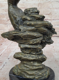 Abstract Art Nouveau Bronze Sculpture of Woman Dancing by Vitaleh