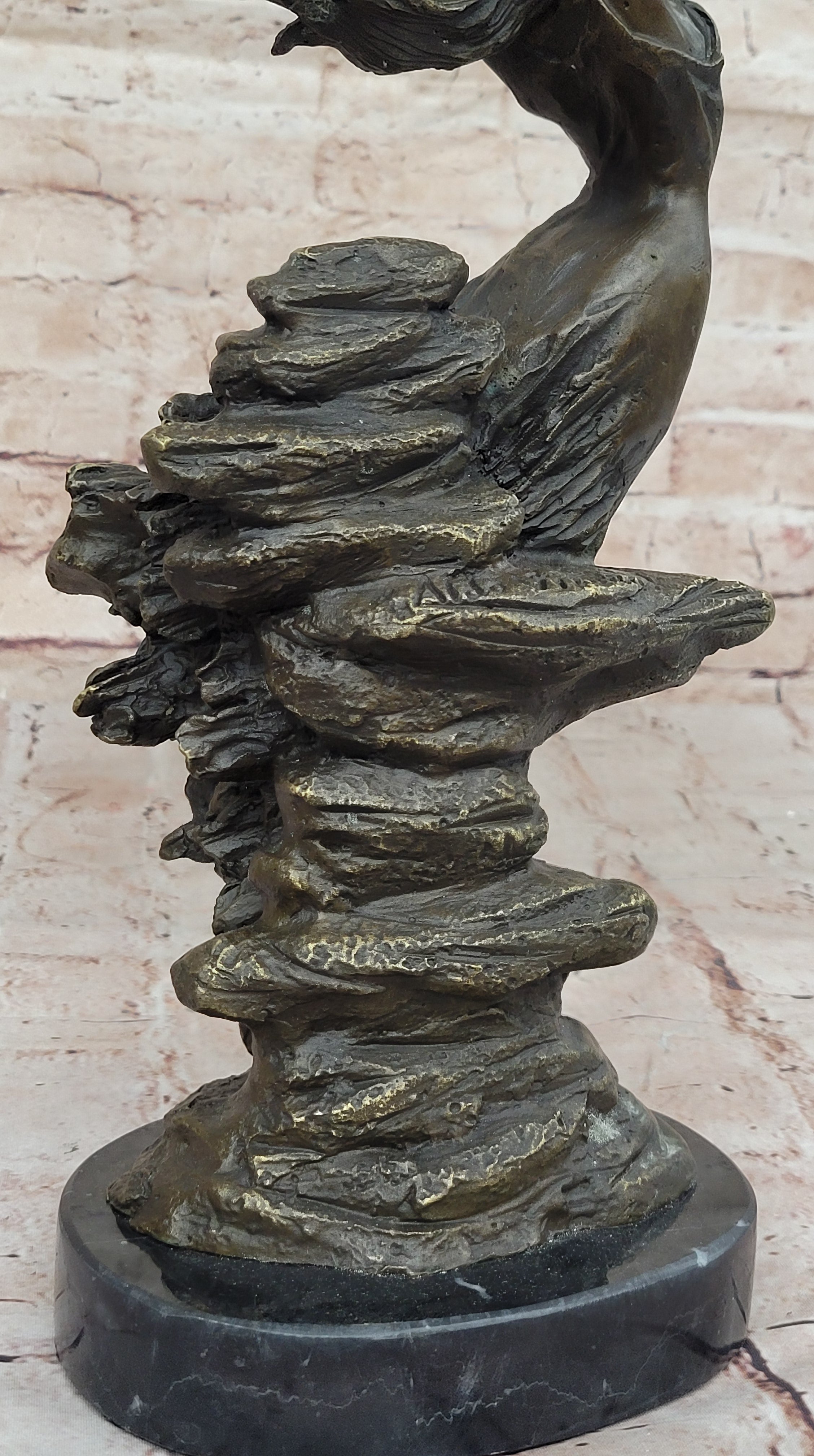 Bronze Sculpture of Woman Embracing Wind – Flowing Gown