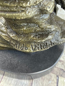 Art Deco Floating Man W/ Baby Girl by Aldo Vitaleh Bronze