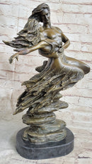 Romantic Floating Couple Lovers Bronze Sculpture 16" x 10"