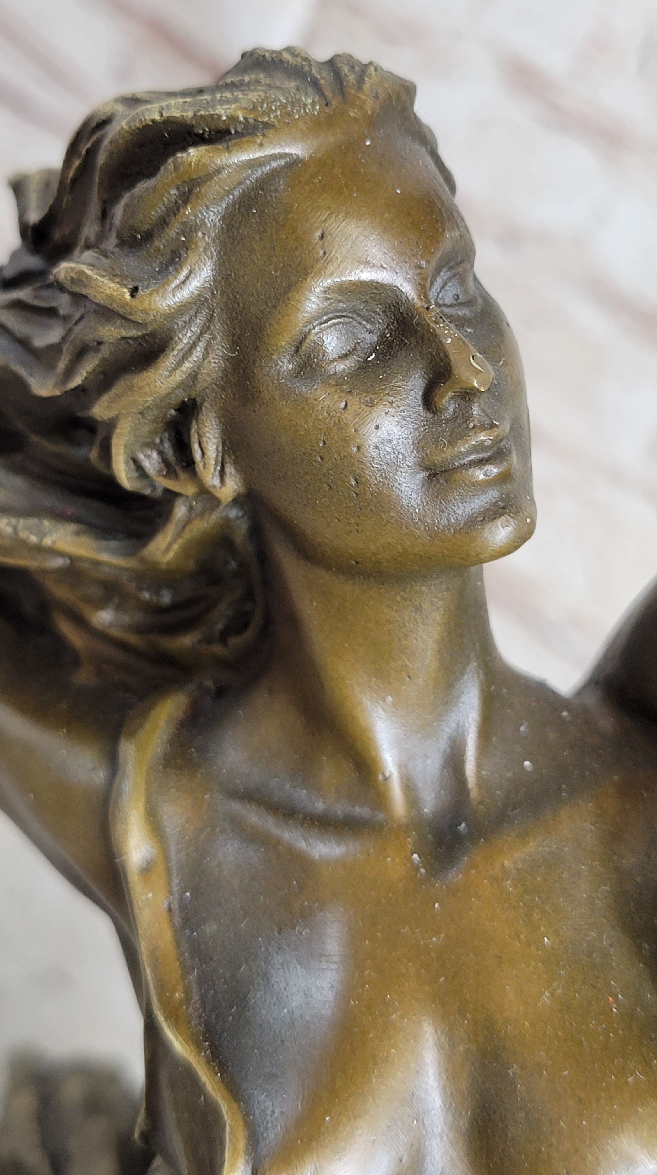 Romantic Floating Couple Lovers Bronze Sculpture 16" x 10"