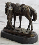 Aldo Vitaleh Arab Man Holding Falcon Horse Bronze Sculpture