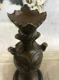 Signed Art Deco Sexy Woman by Cheret Bronze Sculpture Marble Base DEAL