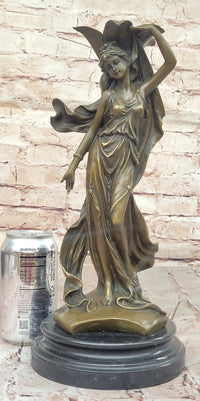 Bronze Art Nouveau Lady – Flowing Gown Sculpture