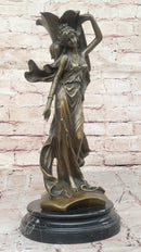 Bronze Art Nouveau Lady – Flowing Gown Sculpture