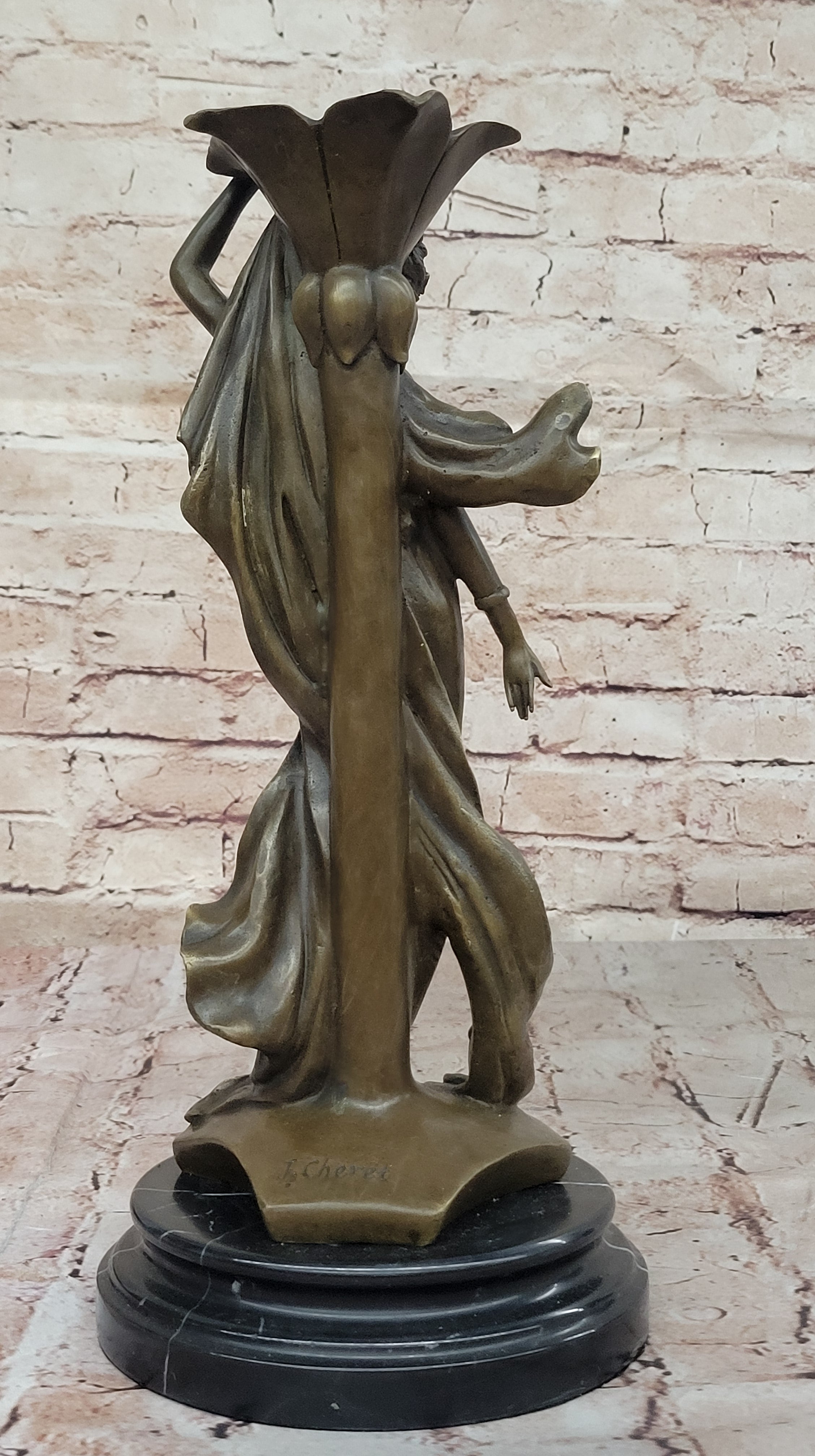 Bronze Art Nouveau Lady – Flowing Gown Sculpture