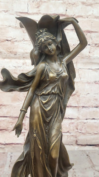 Bronze Art Nouveau Lady – Flowing Gown Sculpture
