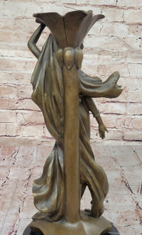 Bronze Art Nouveau Lady – Flowing Gown Sculpture