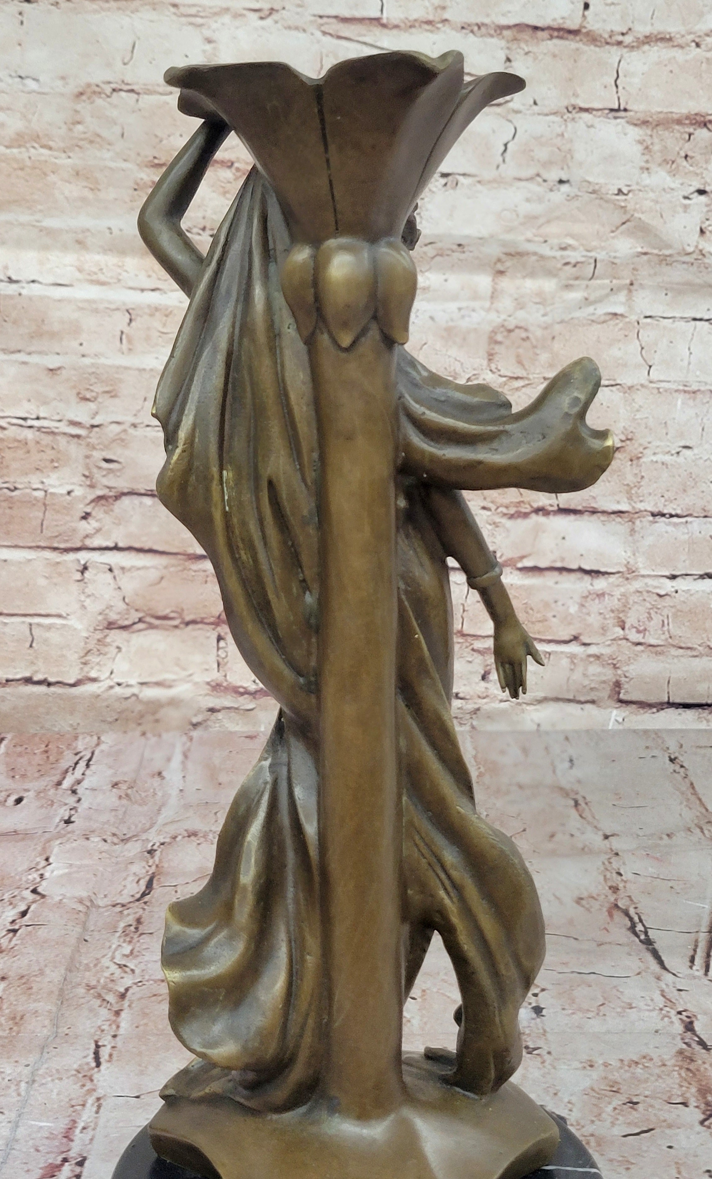 Bronze Art Nouveau Lady – Flowing Gown Sculpture