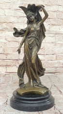 Bronze Art Nouveau Lady – Flowing Gown Sculpture