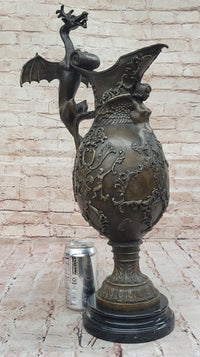 Bronze Dragon Pitcher with Gothic Details