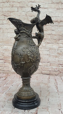 Bronze Dragon Pitcher with Gothic Details
