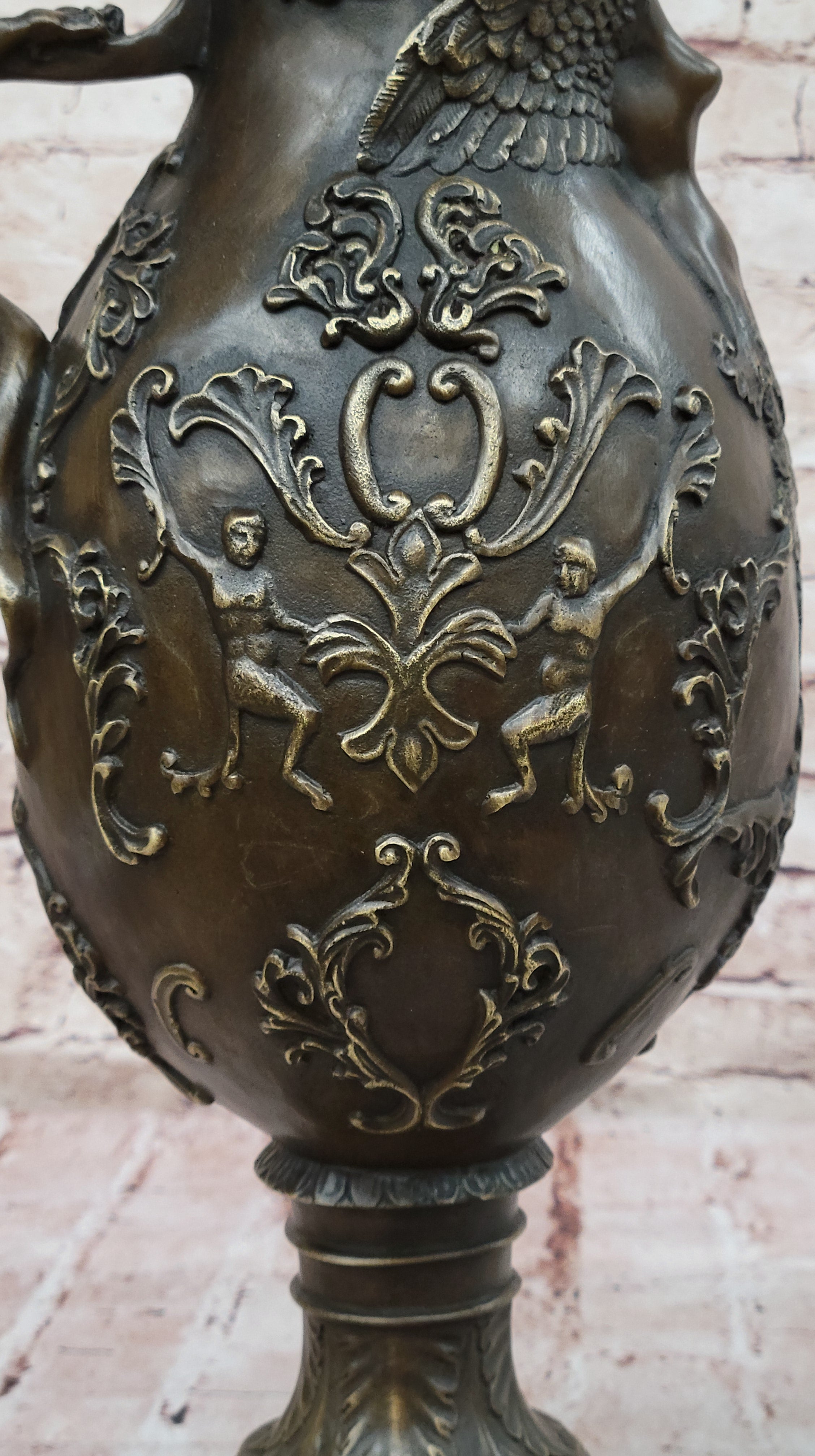 Bronze Dragon Pitcher with Gothic Details