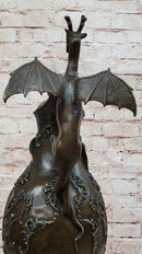 Bronze Dragon Pitcher with Gothic Details