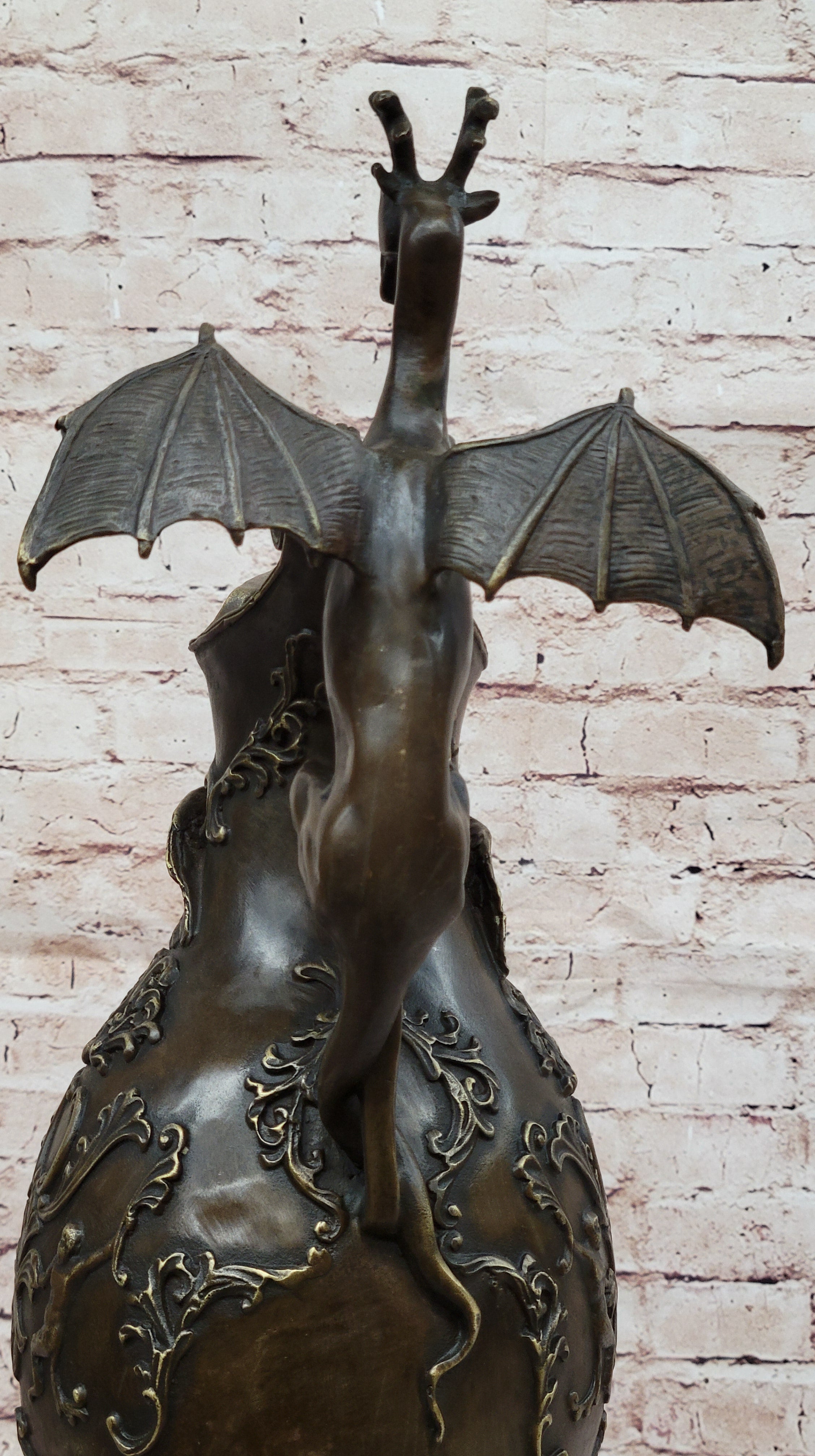 Bronze Dragon Pitcher with Gothic Details