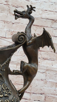 Bronze Dragon Pitcher with Gothic Details
