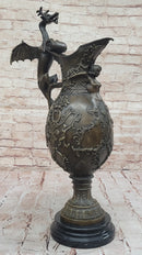 Bronze Dragon Pitcher with Gothic Details