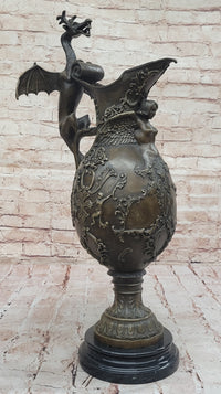 Bronze Dragon Pitcher with Gothic Details