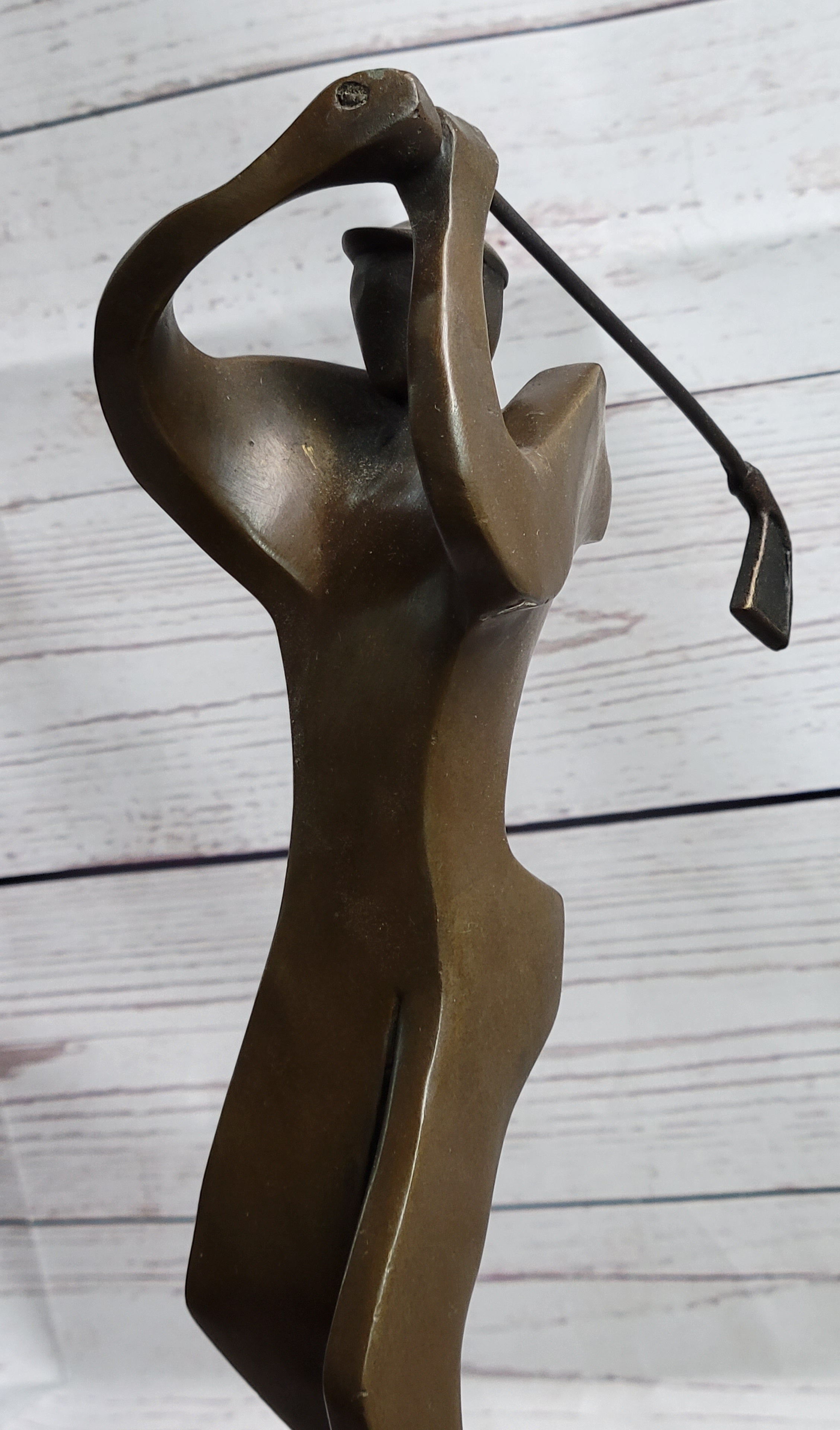 Signed Original Milo Abstract Golfing Modern Sculpture Art