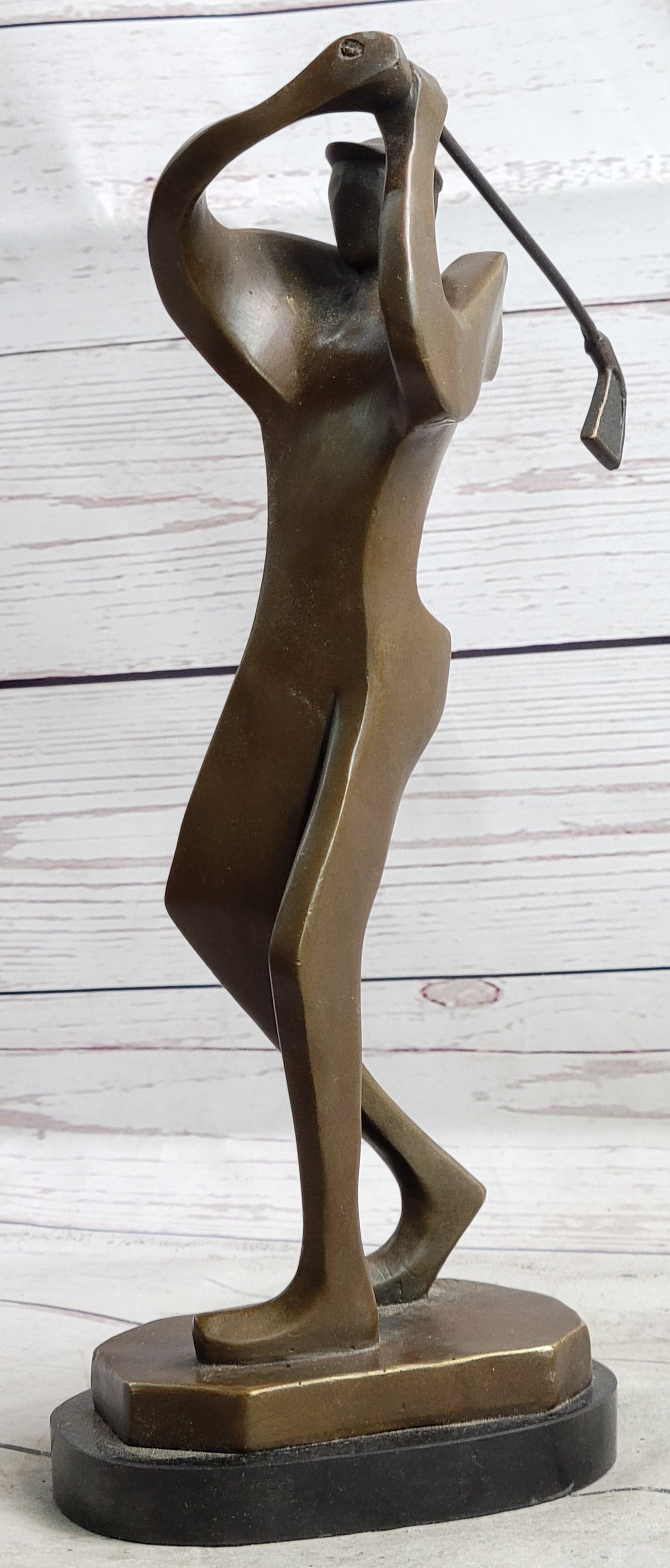 Signed Original Milo Abstract Golfing Modern Sculpture Art