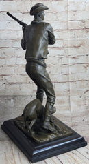 Signed Aldo Vitaleh Cowboy W/ Gun and His Dog Bronze