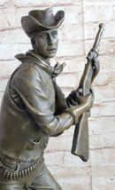 Signed Aldo Vitaleh Cowboy W/ Gun and His Dog Bronze