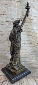 Statue of Liberty NYC Bronze Sculpture Replica on Marble Base
