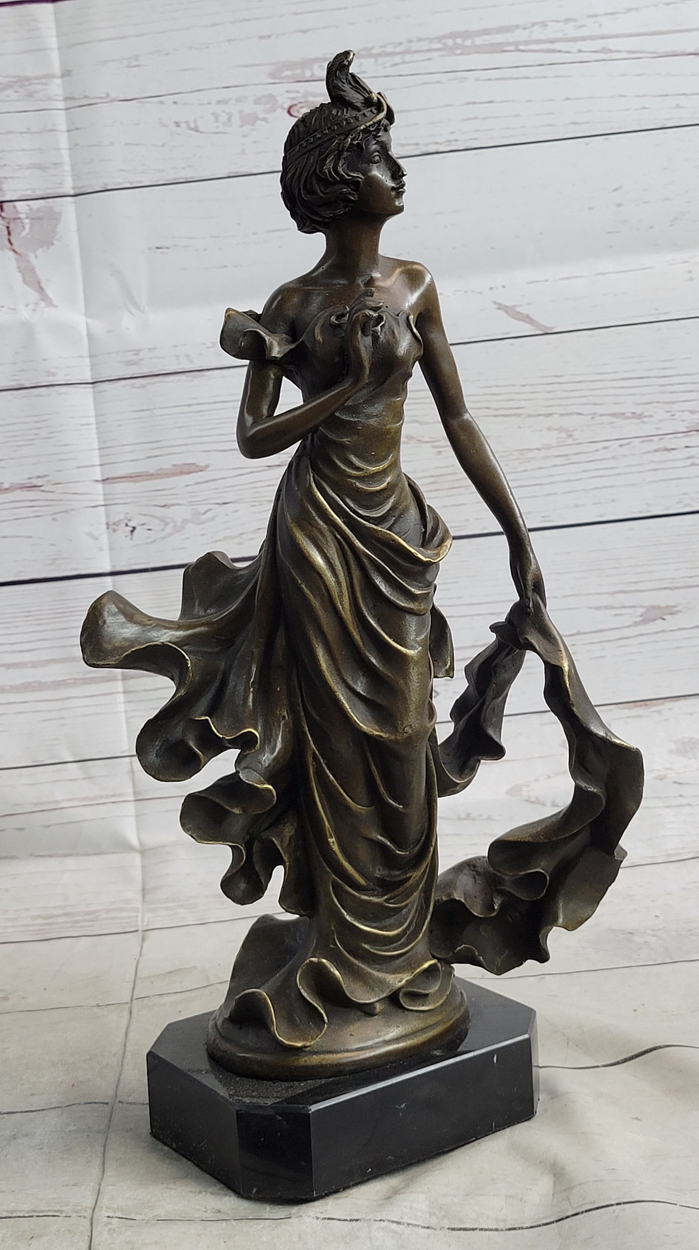 1920's Flapper Girl Dancer Bronze Model by Patoue
