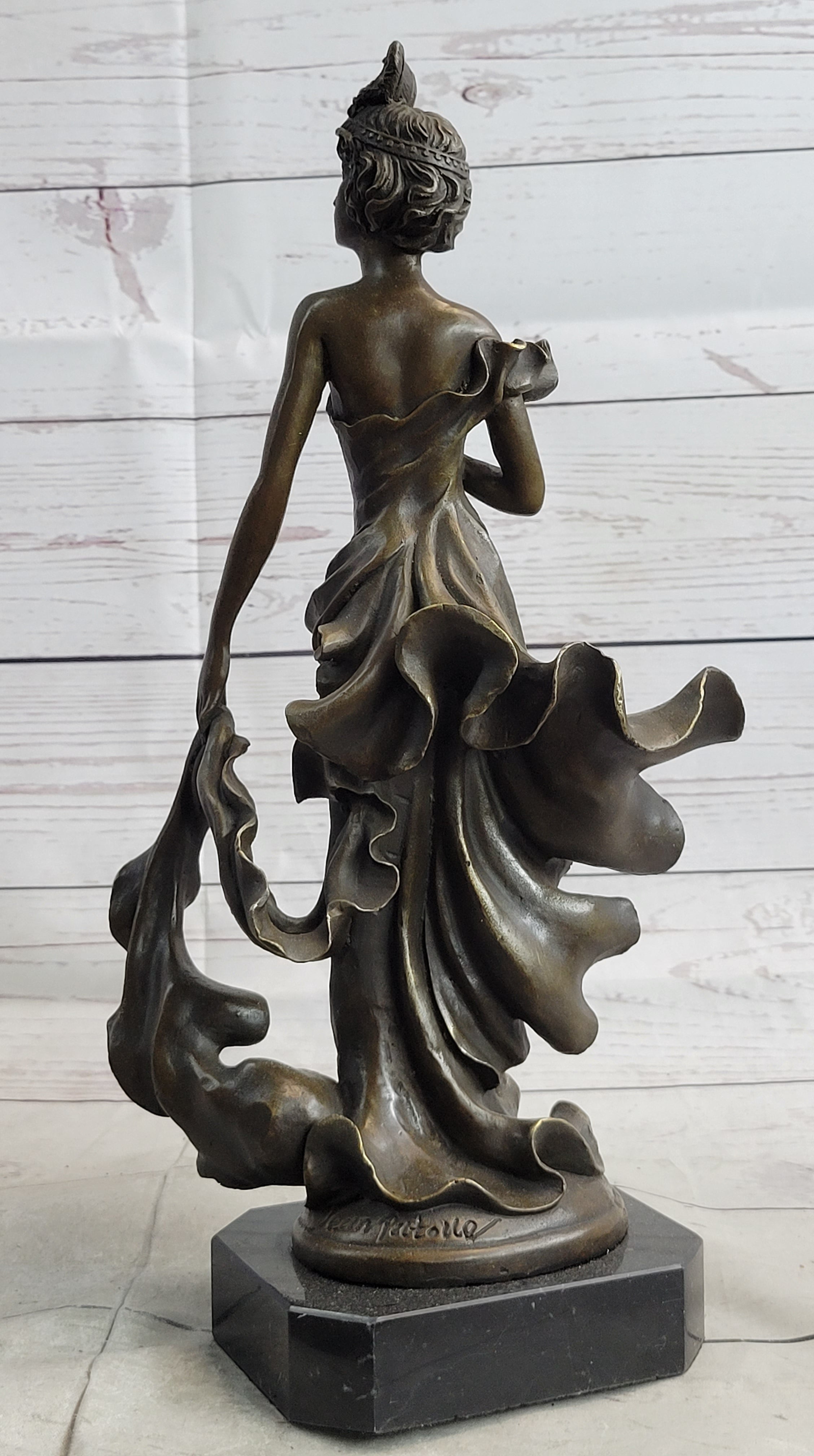1920's Flapper Girl Dancer Bronze Model by Patoue