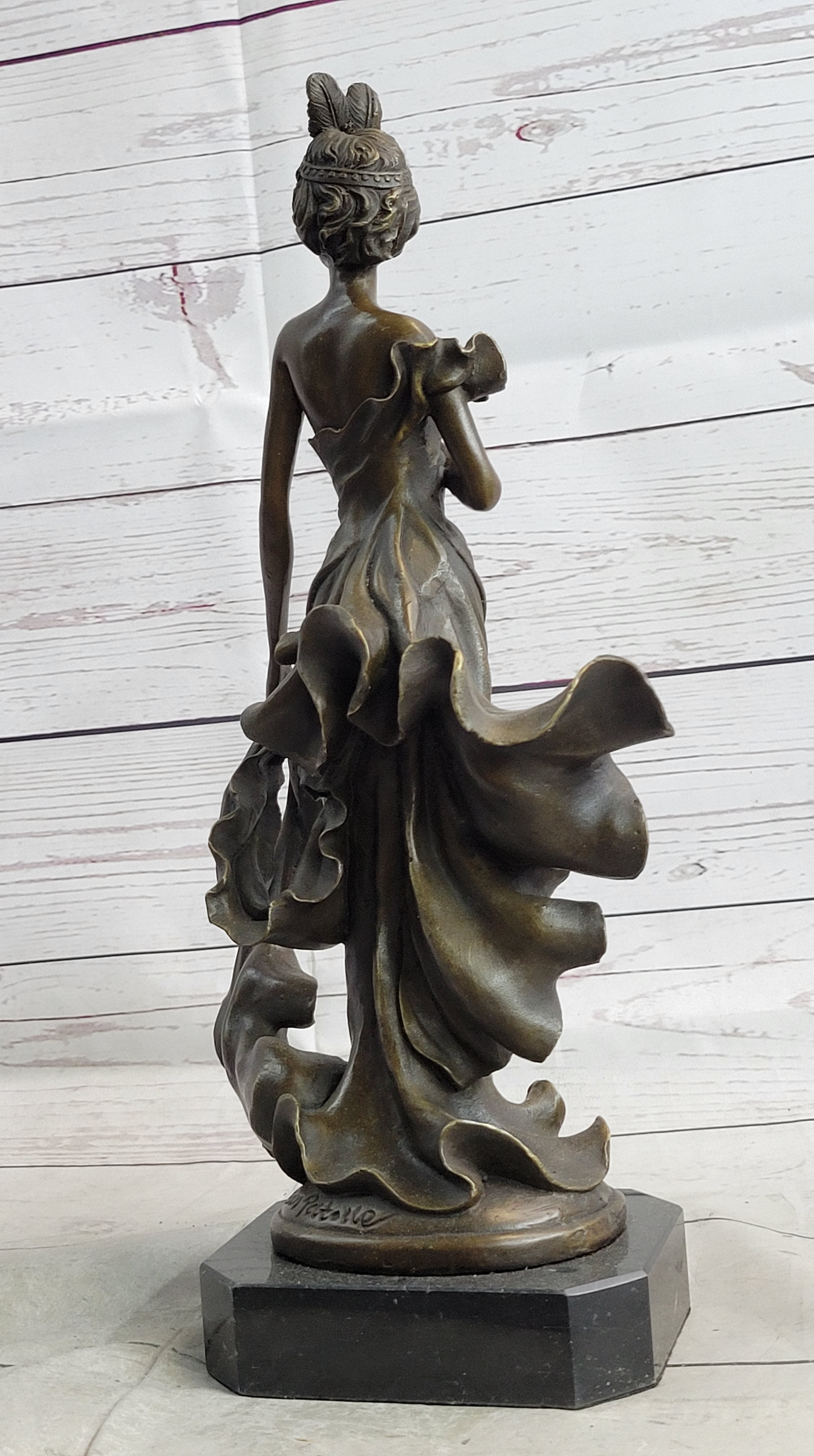 1920's Flapper Girl Dancer Bronze Model by Patoue