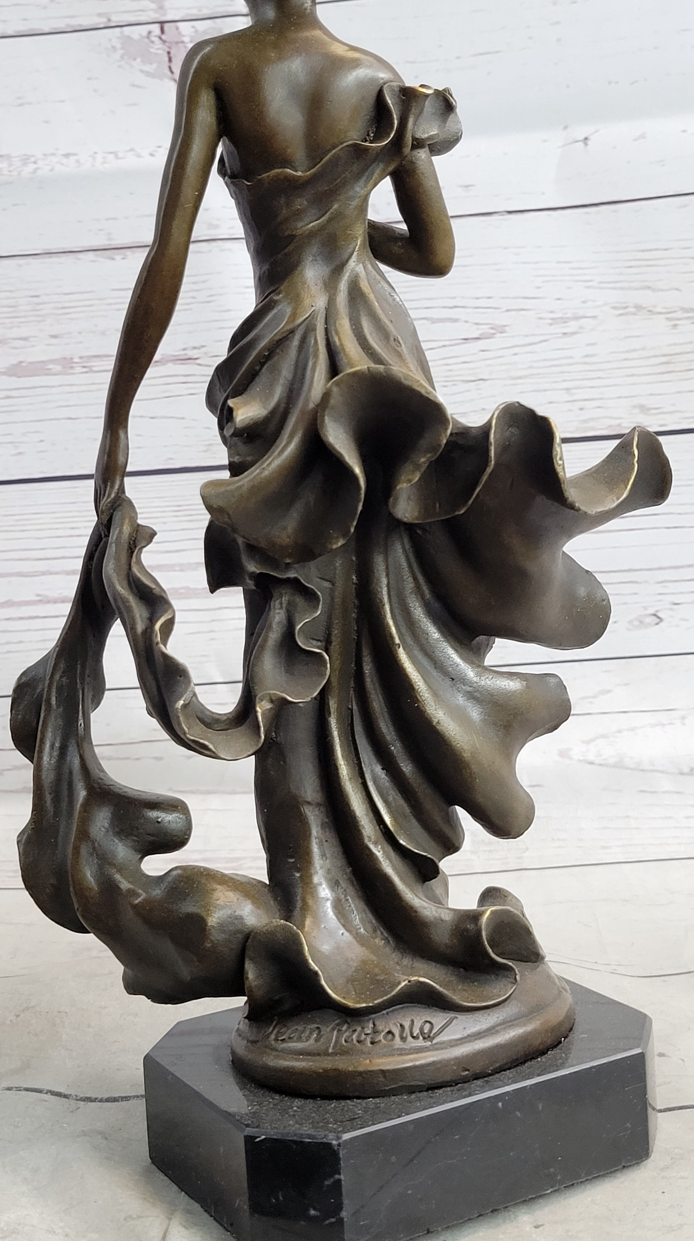 1920's Flapper Girl Dancer Bronze Model by Patoue