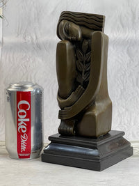Signed Salvador Dali Abstract Woman Bronze Marble Base