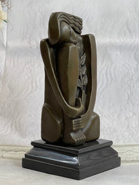Signed Salvador Dali Abstract Woman Bronze Marble Base